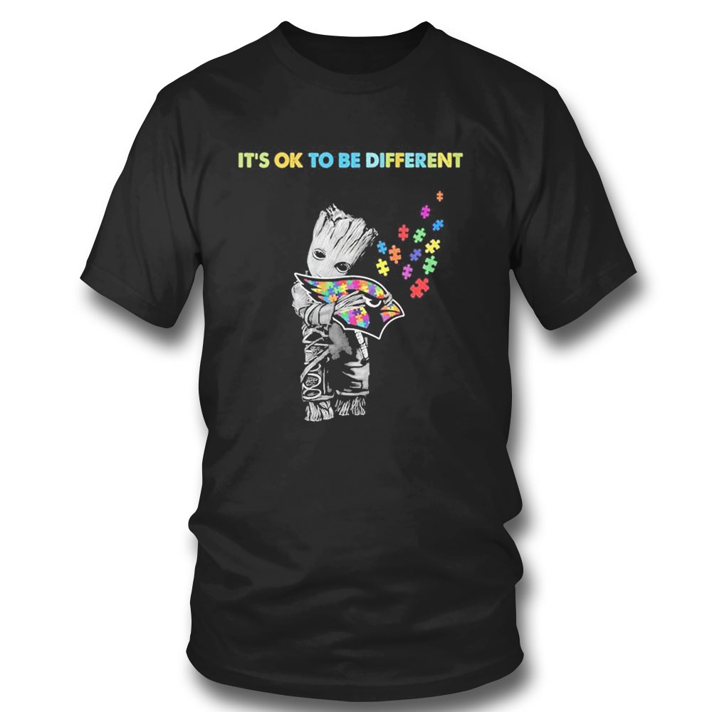 Arizona Cardinals Groot Hug Autism Its Ok To Be Different Shirt