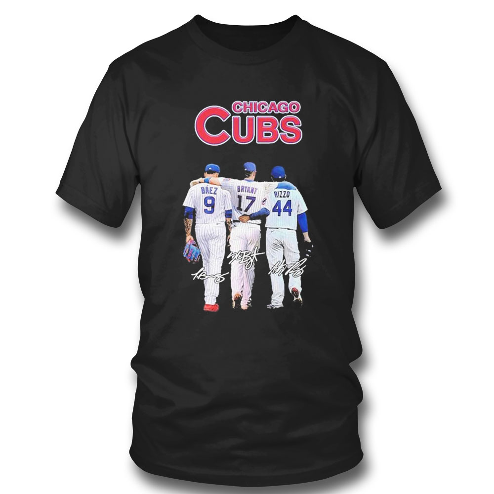 Chicago Cubs Javier Baez Kris Bryant And Anthony Rizzo Signatures Shirt