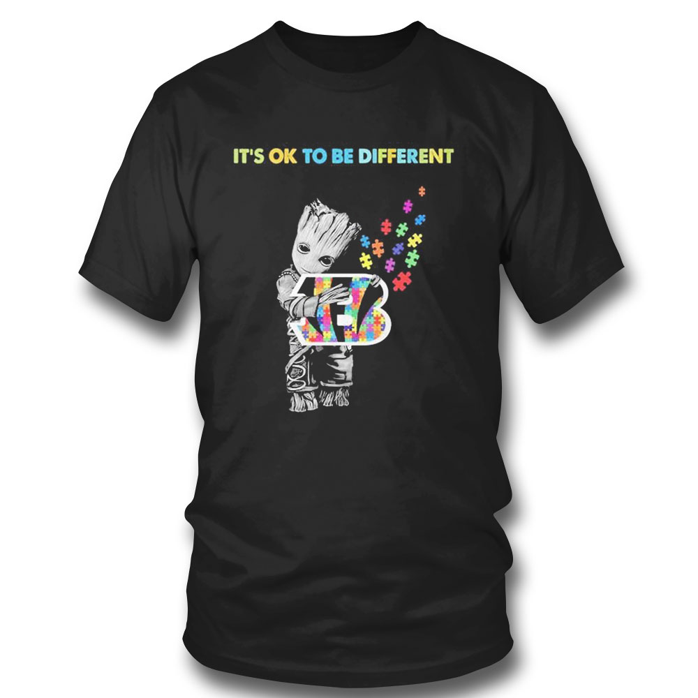 Cincinnati Bengals Groot Hug Autism Its Ok To Be Different Shirt Cincinnati Bengals Groot Hug Autism Its Ok To Be Different Shirt