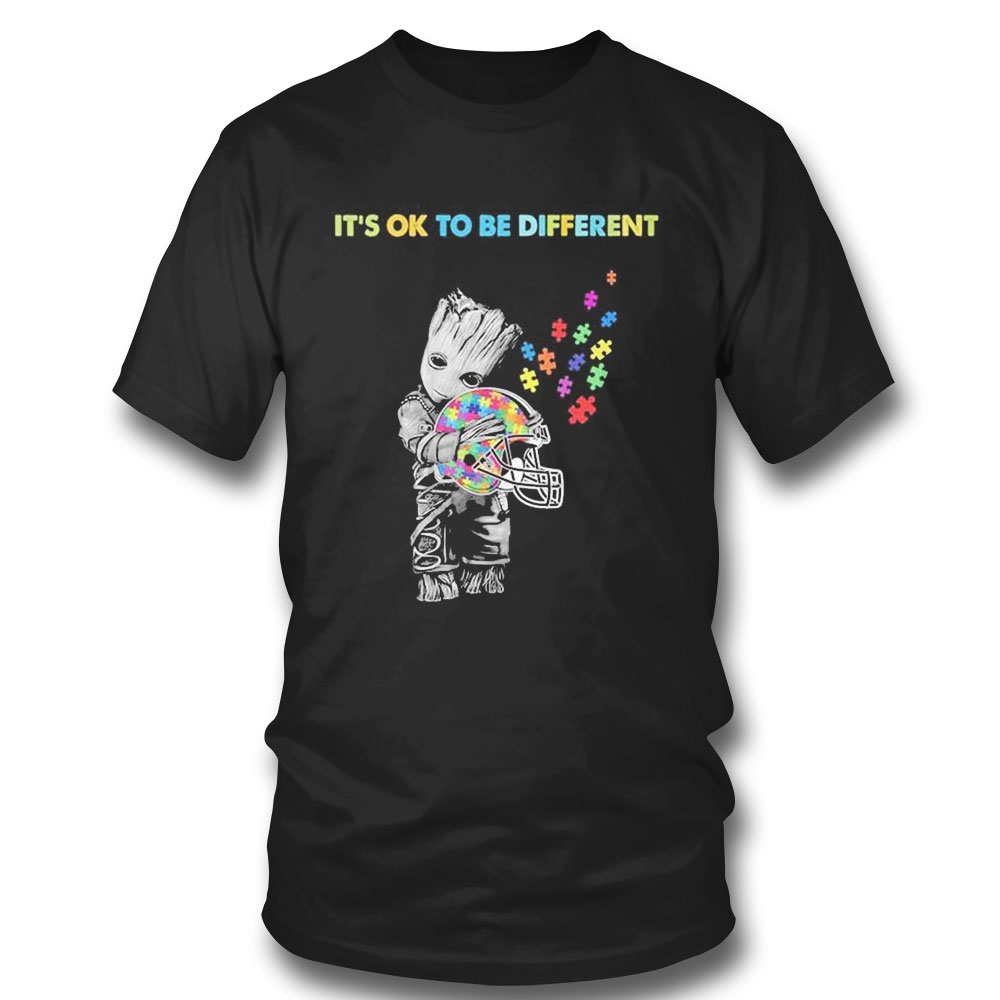 Cleveland Browns Groot Hug Autism Its Ok To Be Different Shirt Cleveland Browns Groot Hug Autism Its Ok To Be Different Shirt