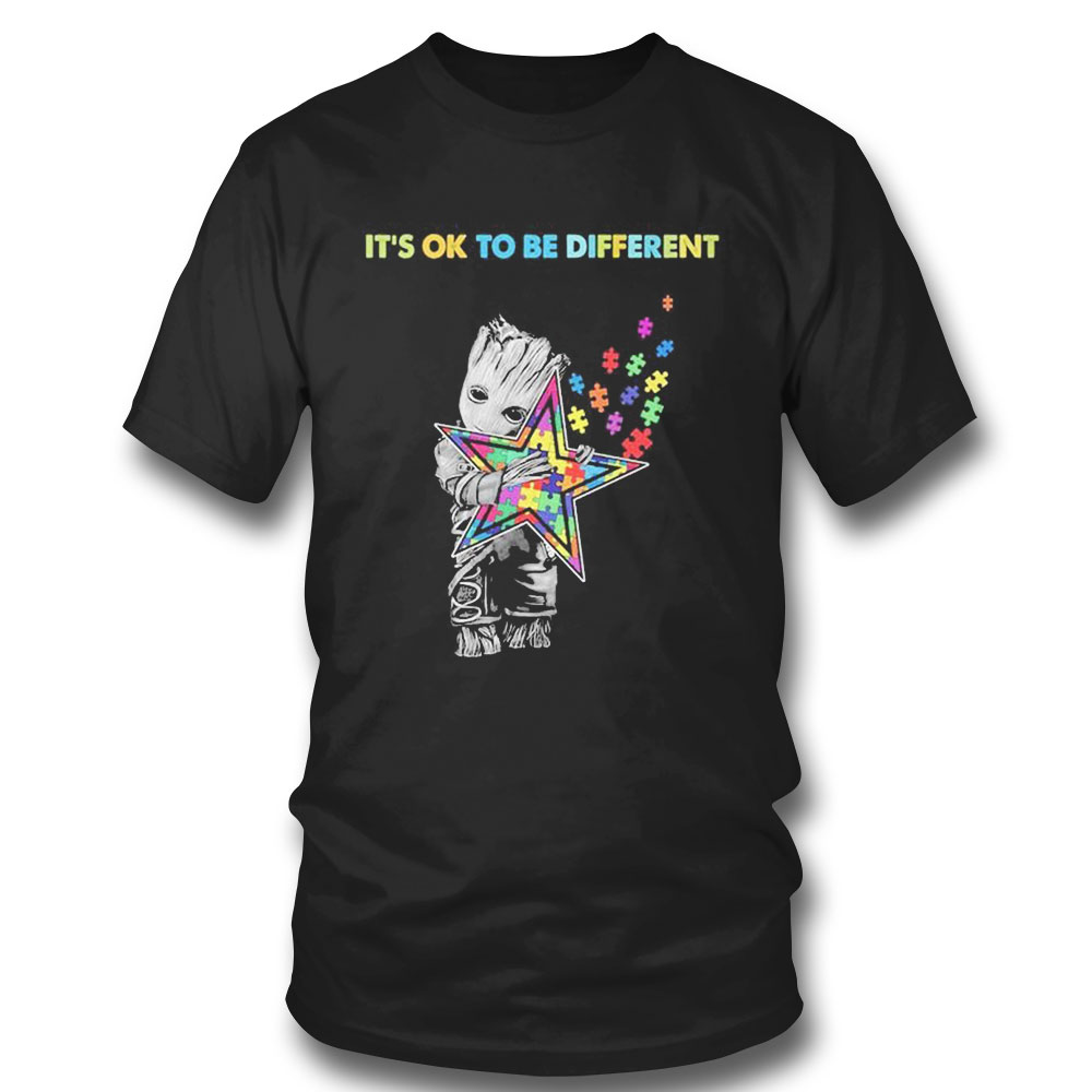Dallas Cowboys Groot Hug Autism Its Ok To Be Different Shirt