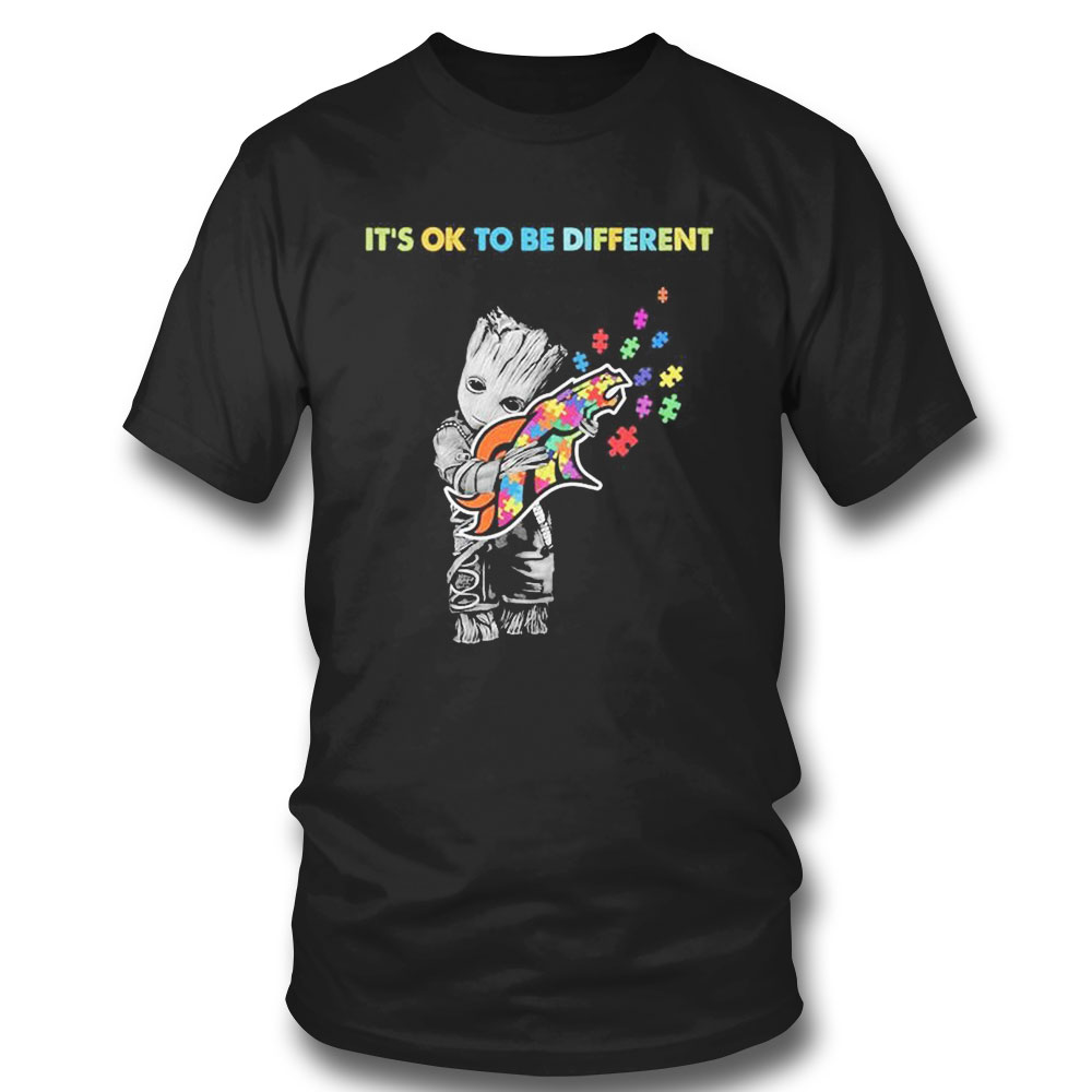 Denver Broncos Groot Hug Autism Its Ok To Be Different Shirt Denver Broncos Groot Hug Autism Its Ok To Be Different Shirt