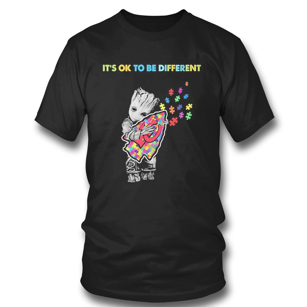 Kansas City Chiefs Groot Hug Autism Its Ok To Be Different Shirt Kansas City Chiefs Groot Hug Autism Its Ok To Be Different Shirt
