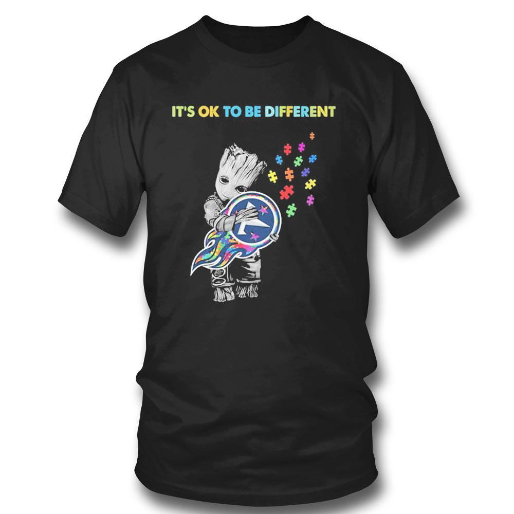 Tennessee Titans Groot Hug Autism Its Ok To Be Different Shirt