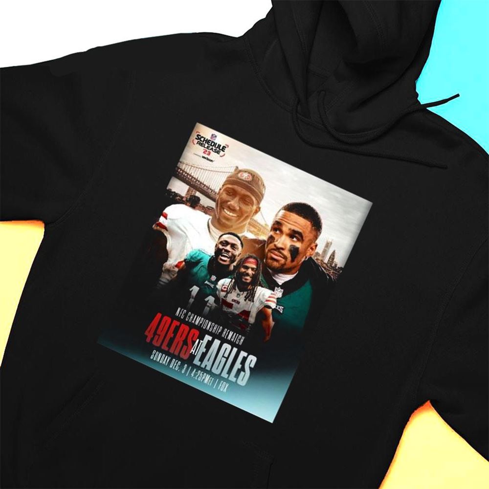 49ers Vs Eagles Nfc Championship Rematch 2023 Nfl Schedule T-shirt