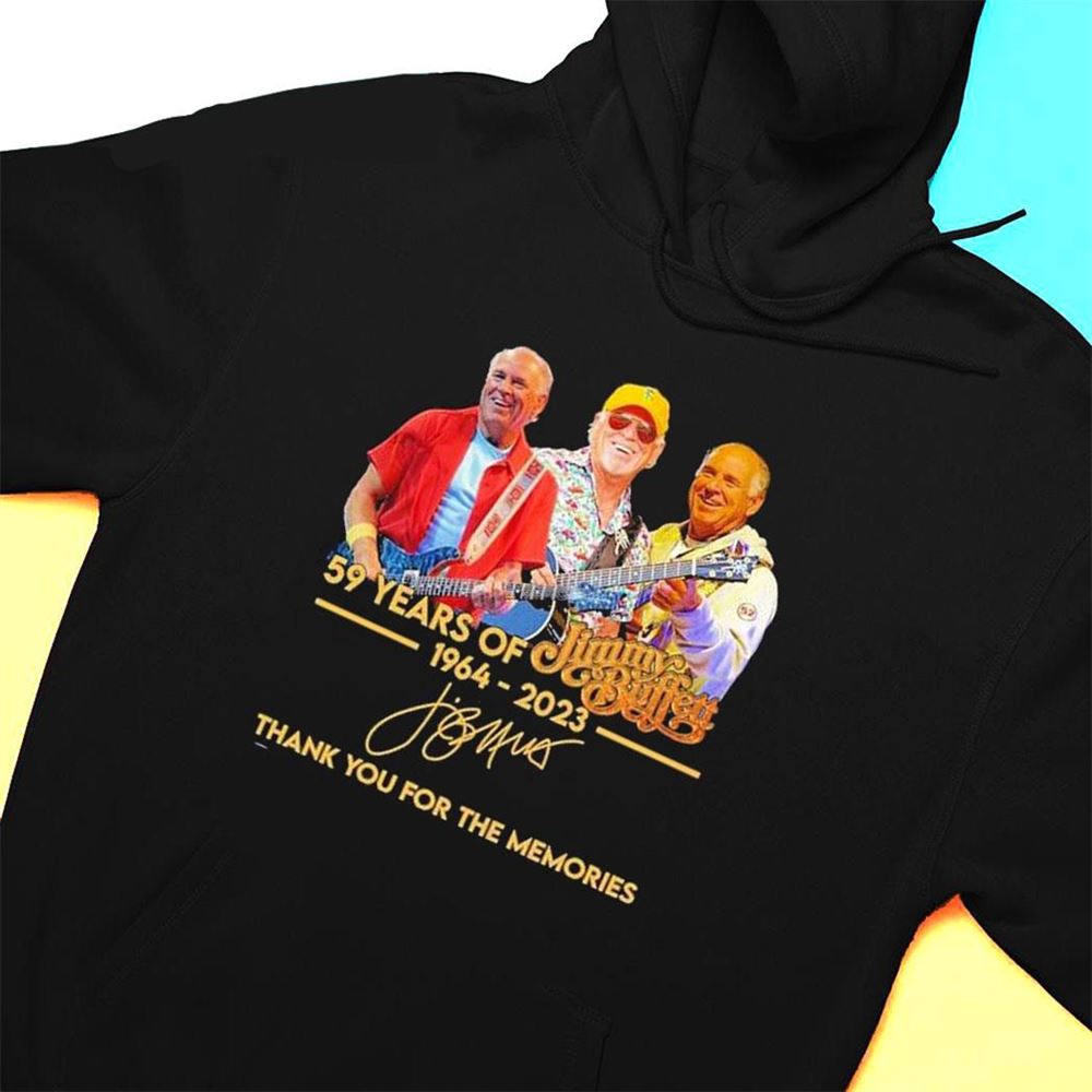 59 Years 1964 2023 Jimmy Buffett Thank You For The Memories Signatures T-shirt