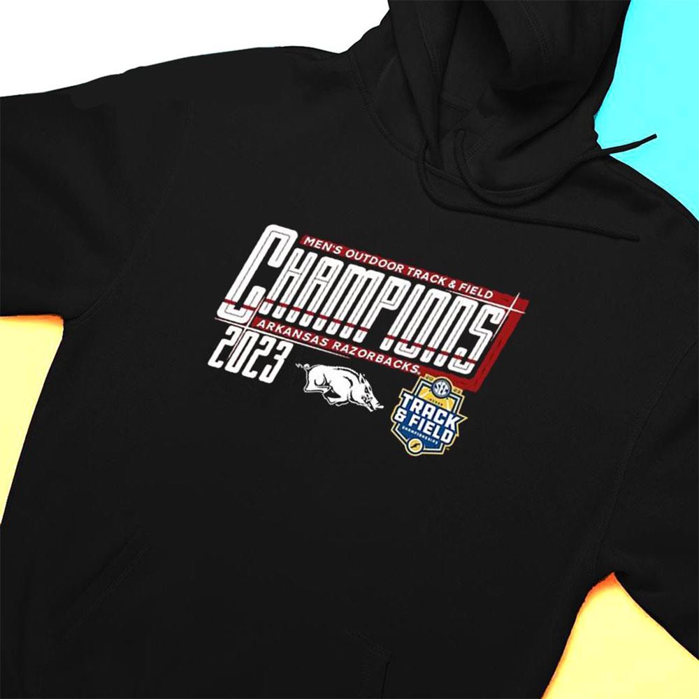 Arkansas Razorbacks 2023 Sec Mens Outdoor Track Field Champions T-shirt