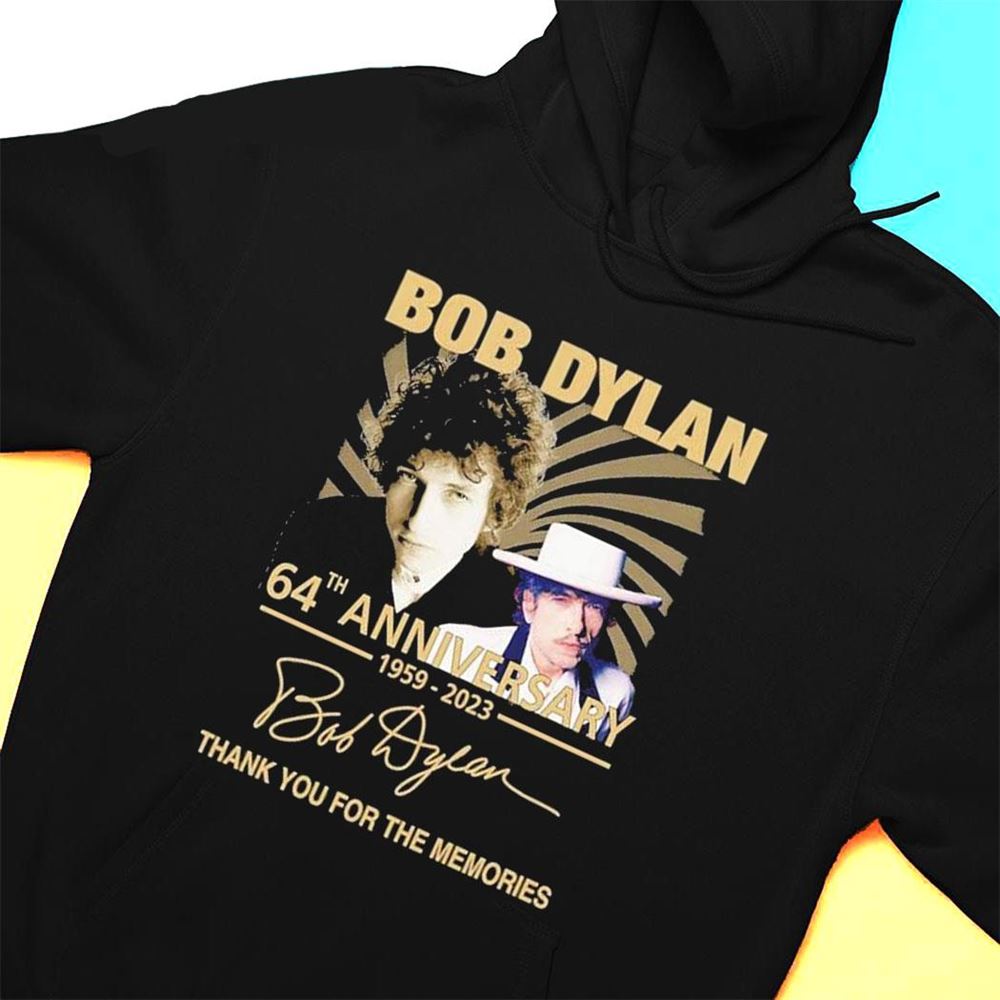 Bob Dylan 64th Anniversary 1959 2023 Thank You For The Memories Signatures T-shirt