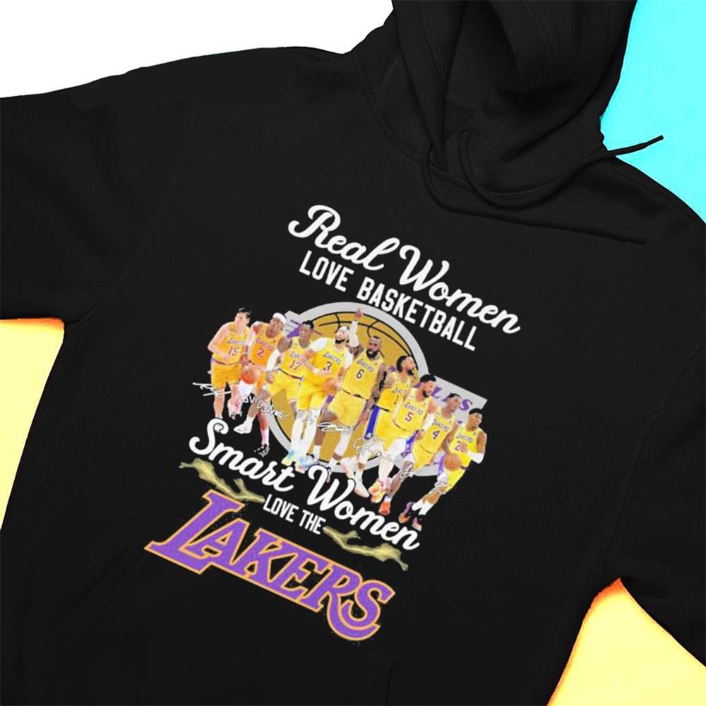 Los Angeles Lakers Real Women Love Basketball Smart Women Love The Lakers Signatures T-shirt