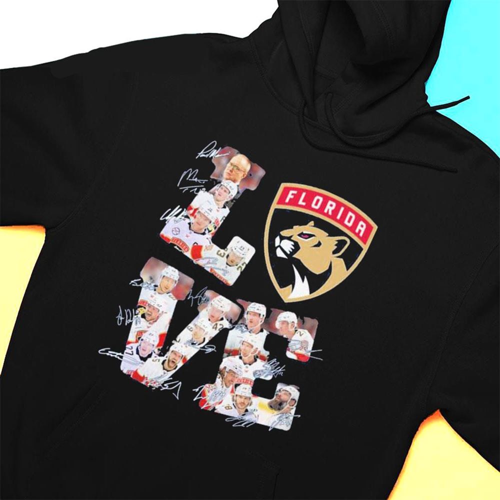 Love Florida Panthers Team Hockey Signatures T-shirt