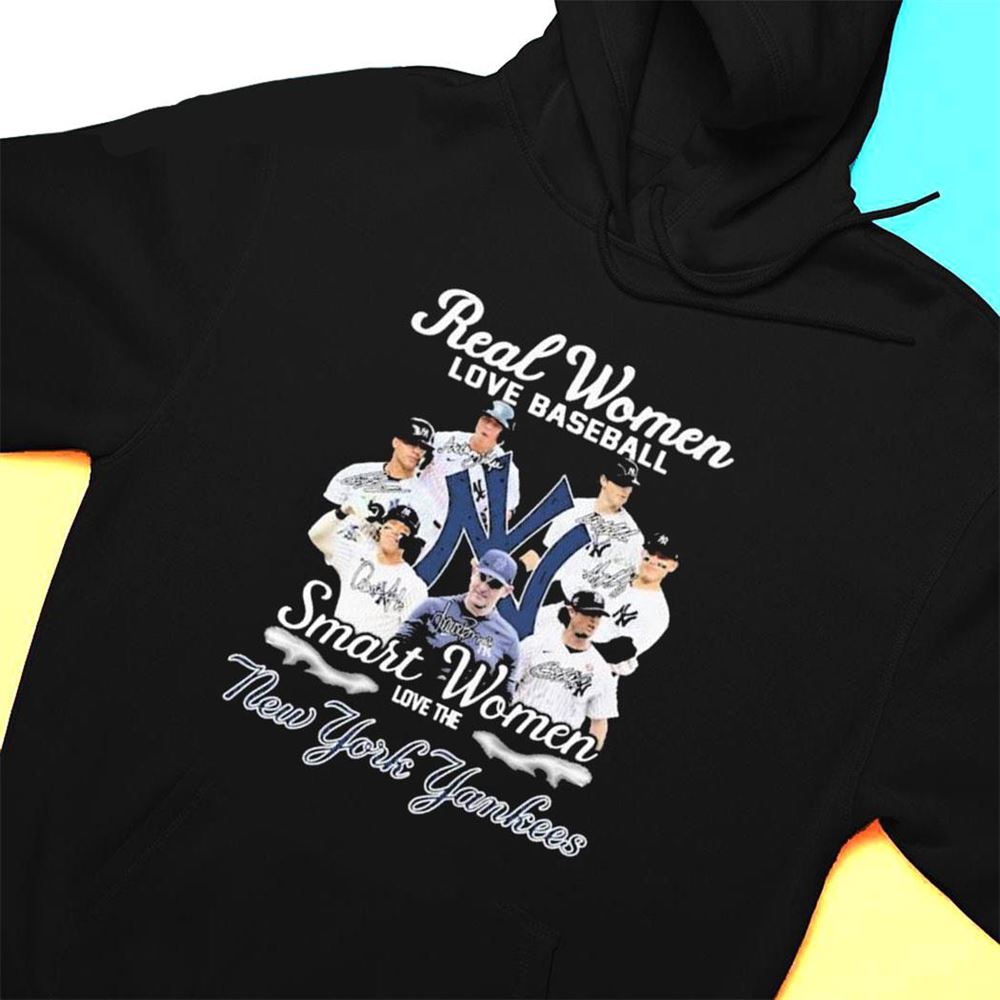 Mlb 2023 Real Women Love Baseball Smart Women Love The New York Yankees Signatures T-shirt