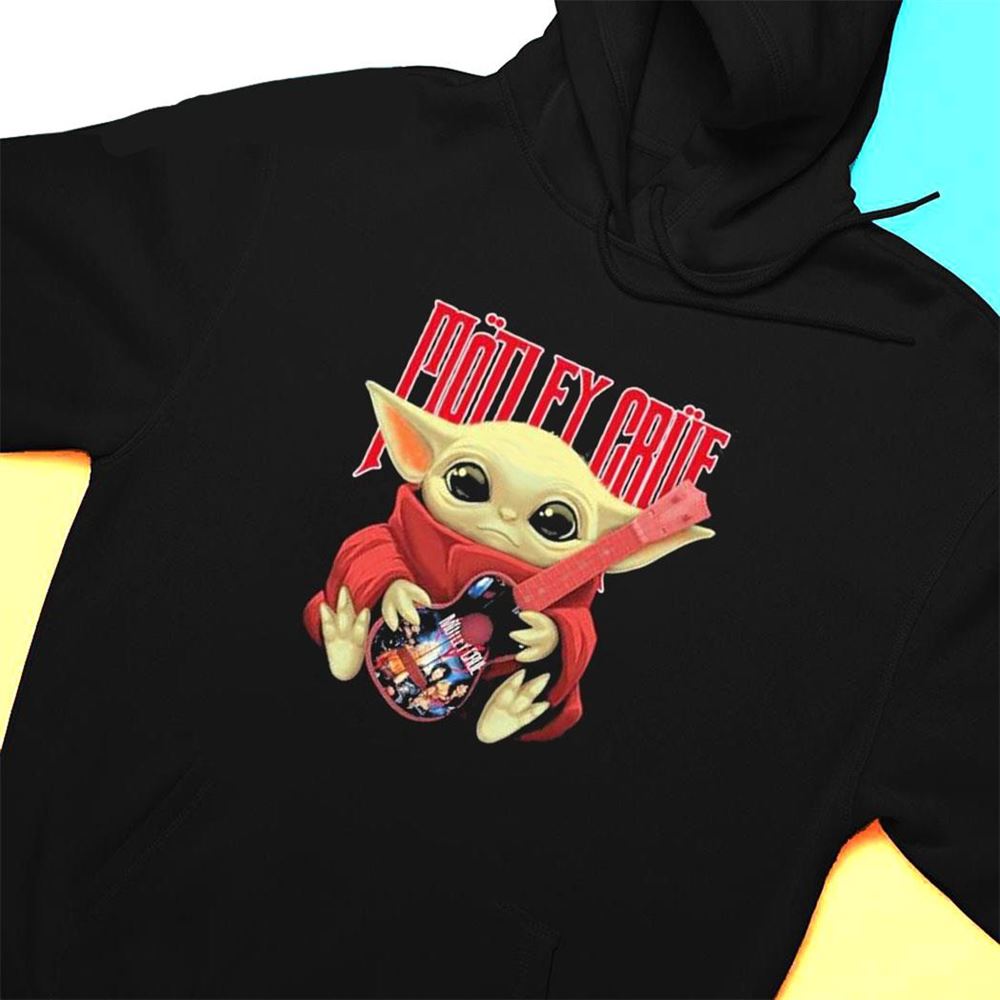 Motley Crue Baby Yoda Hug Guitar T-shirt