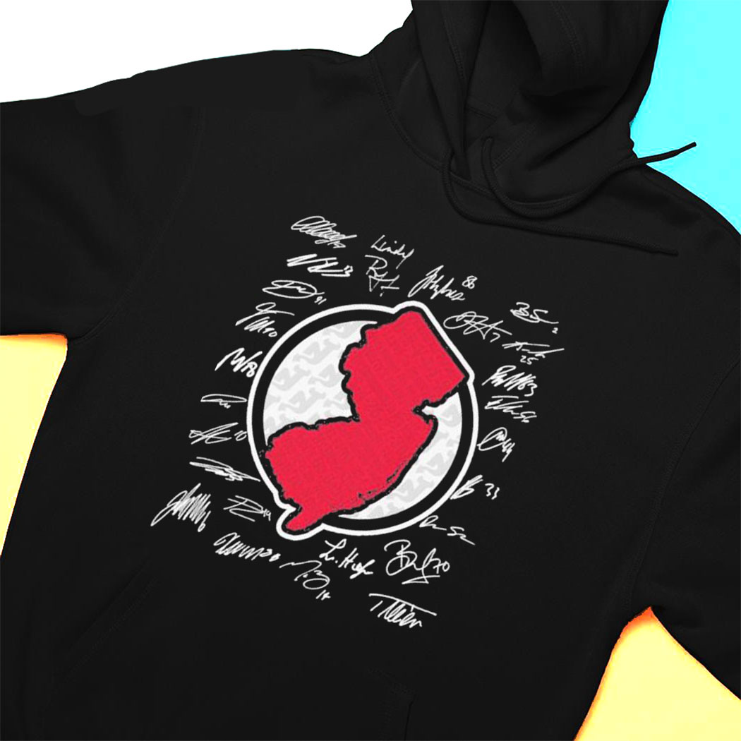 New Jersey Devils Map Signatures T-shirt