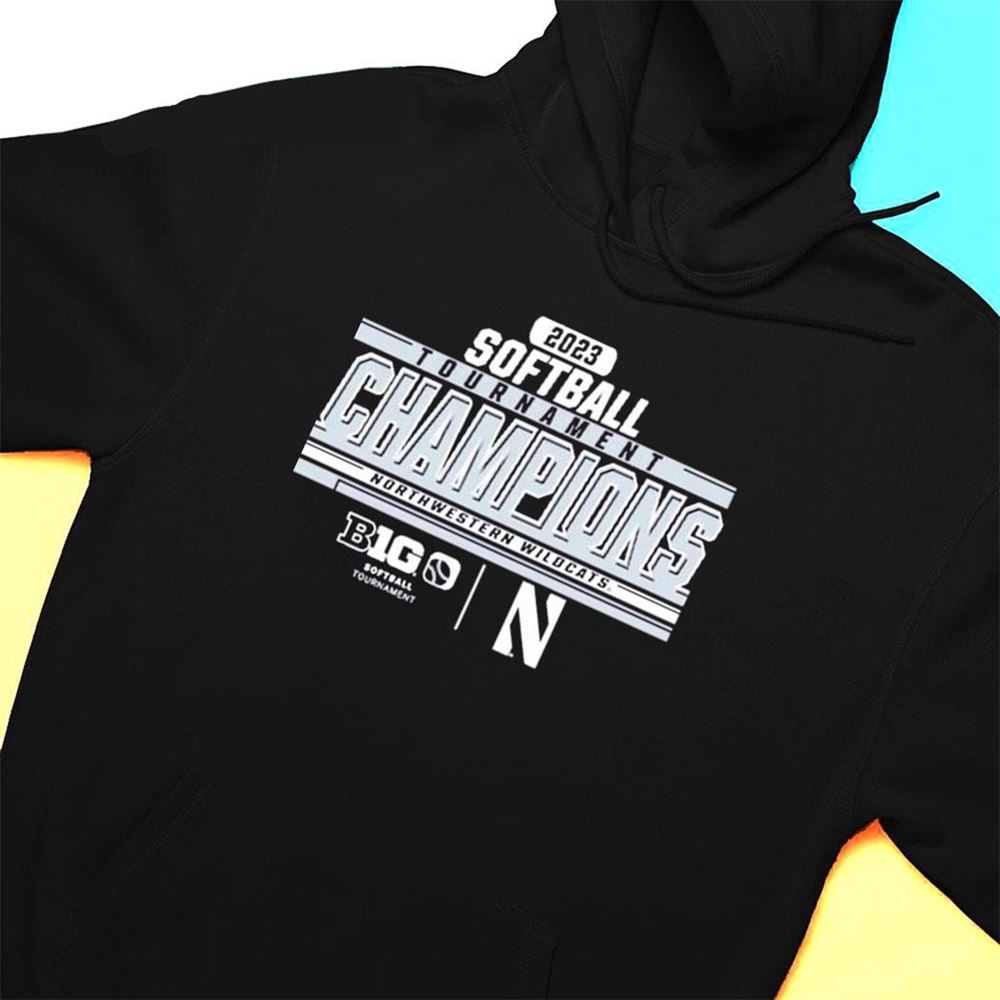 Northwestern Wildcats 2023 Big 10 Softball Conference Tournament Champions T-shirt