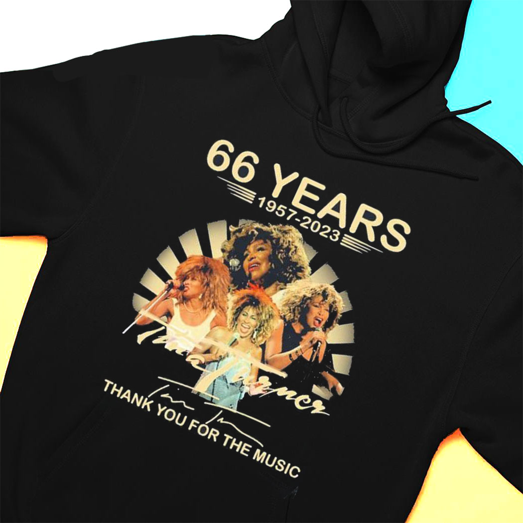Rip Tina Turner 66 Years 1957 2023 Thank You For The Music Signature T-shirt