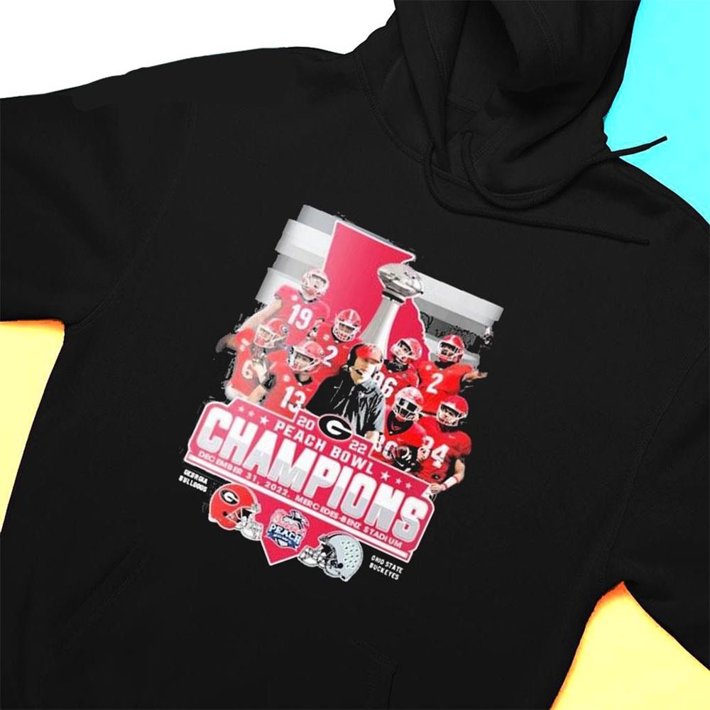 State Georgia Bulldogs 2022 Peach Bowl Champions T-shirt