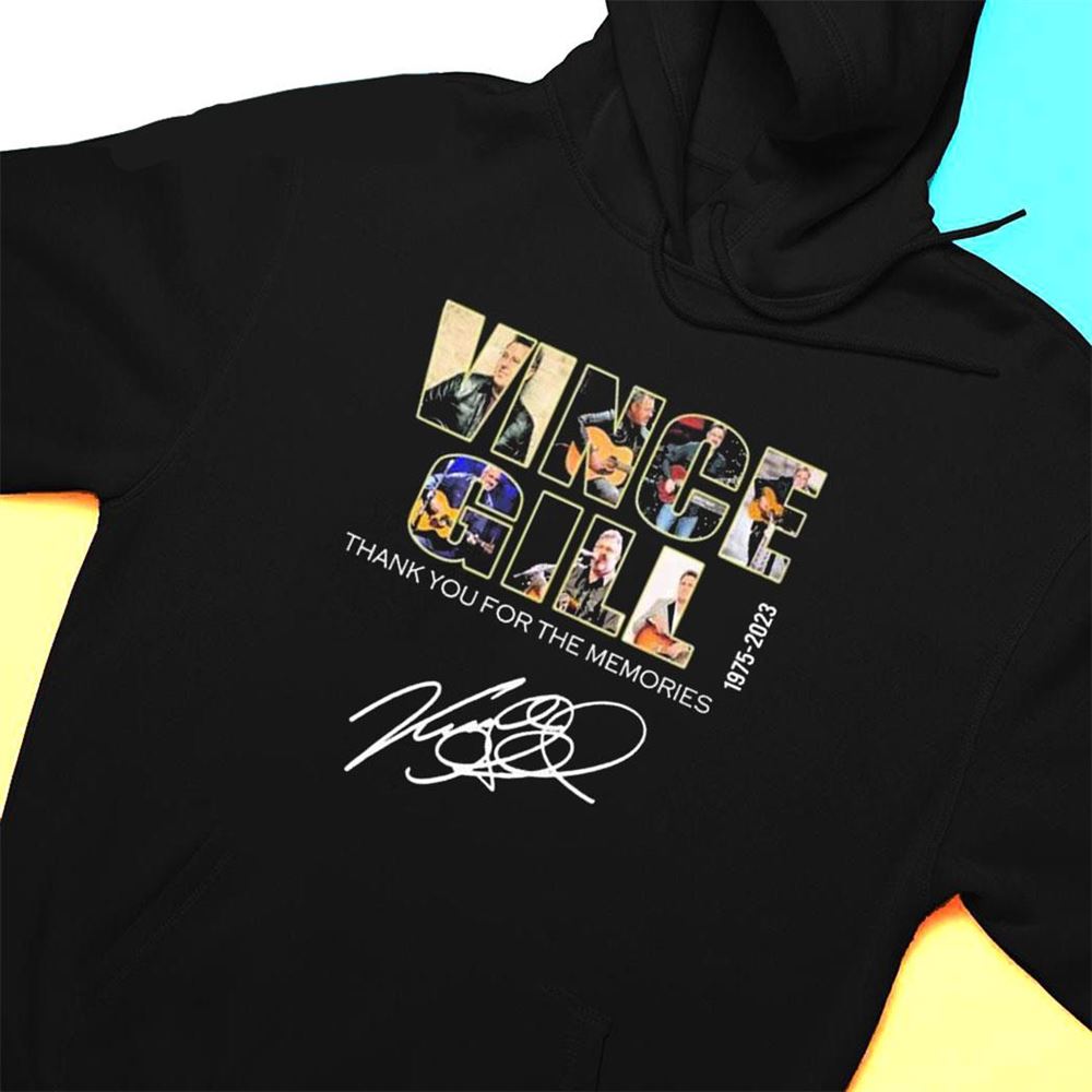 Vince Gill 1975 2023 Thank You For The Memories Signatures T-shirt