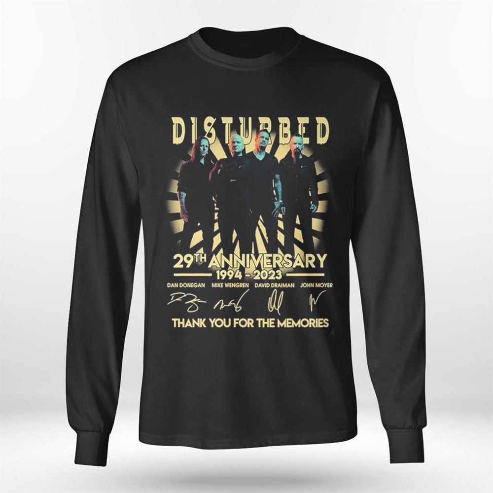 Disturbed Band 29th Anniversary 1994 2023 Thank You For The Memories T-shirt Disturbed Band 29th Anniversary 1994 2023 Thank You For The Memories T-shirt
