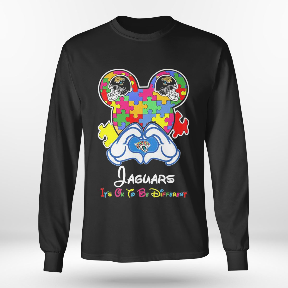 Mickey Mouse Love Jacksonville Jaguars Autism Its Ok To Be Different T-shirt Mickey Mouse Love Jacksonville Jaguars Autism Its Ok To Be Different T-shirt