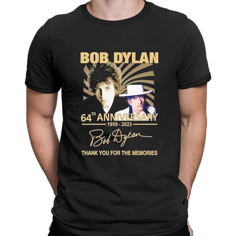 Bob Dylan 64th Anniversary 1959 2023 Thank You For The Memories Signatures T-shirt