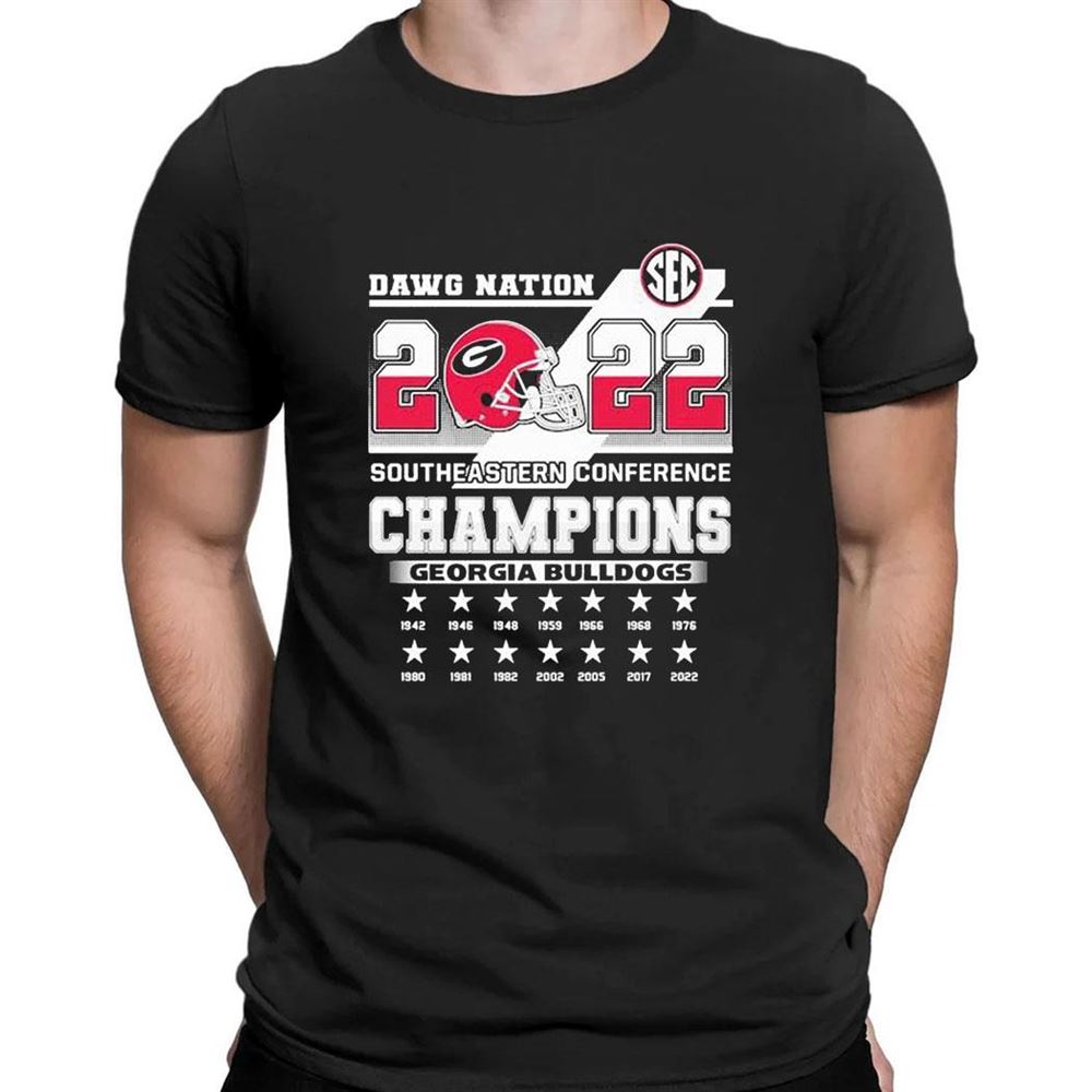 Dawg Nation 2022 Sec Southeastern Conference Champions Georgia Bulldogs T-shirt Dawg Nation 2022 Sec Southeastern Conference Champions Georgia Bulldogs T-shirt