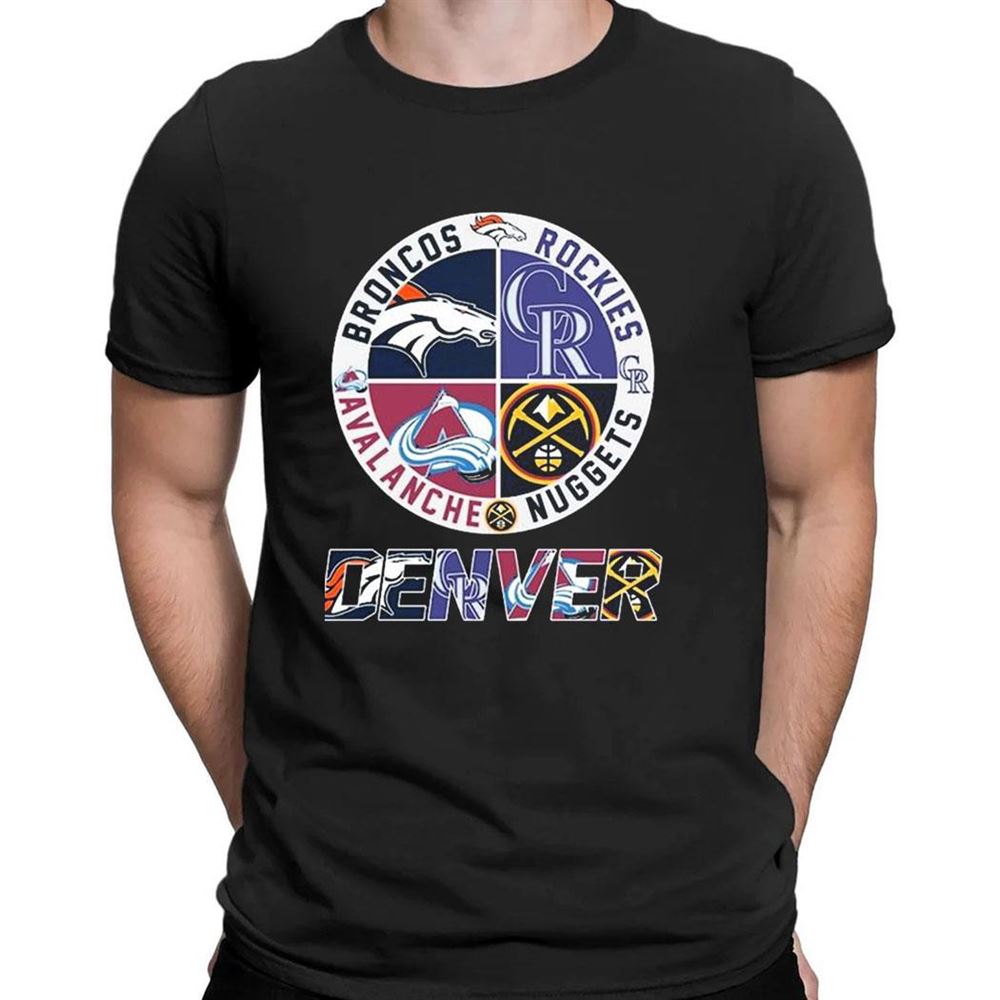 Denver Nuggets 2023 And Denver Sports Teams Logo T-shirt Denver Nuggets 2023 And Denver Sports Teams Logo T-shirt