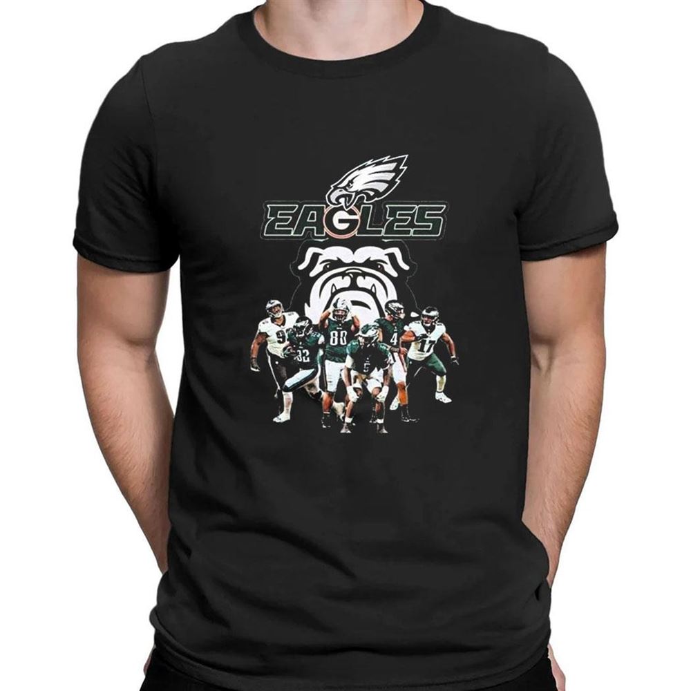 Eageoles Philadelphia Eagles And Georgia Bulldogs Players 2023 T-shirt