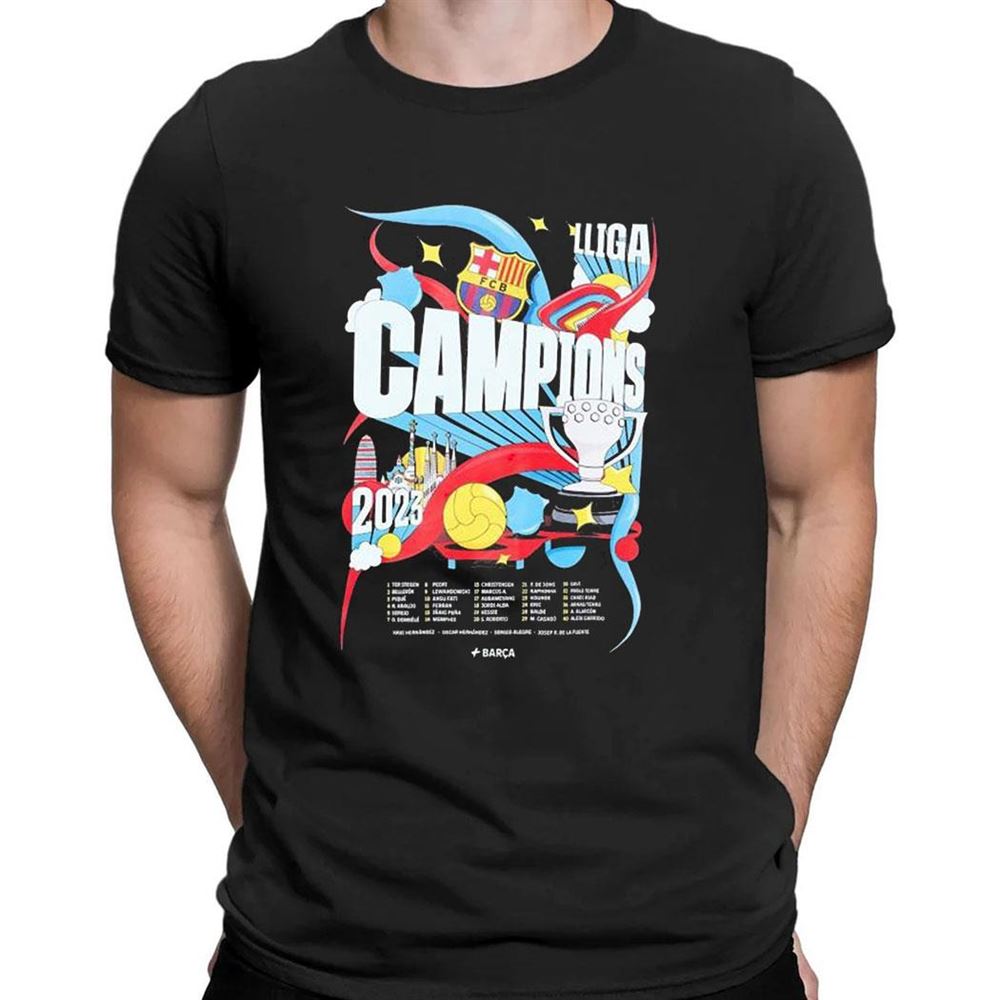 Fc Barcelona 22 23 Liga Champions T-shirt