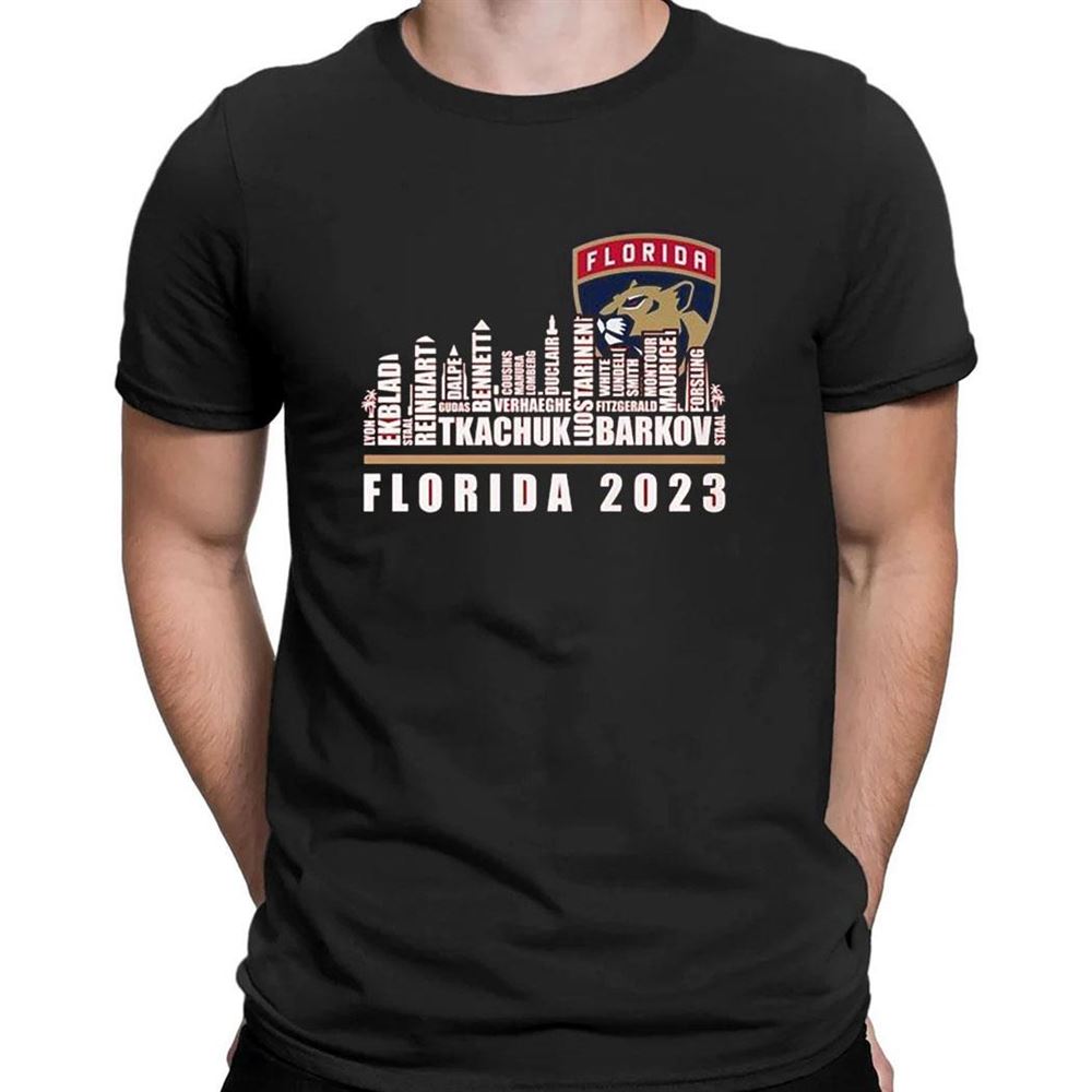 Florida Panthers Skyline Players Name 2023 T-shirt