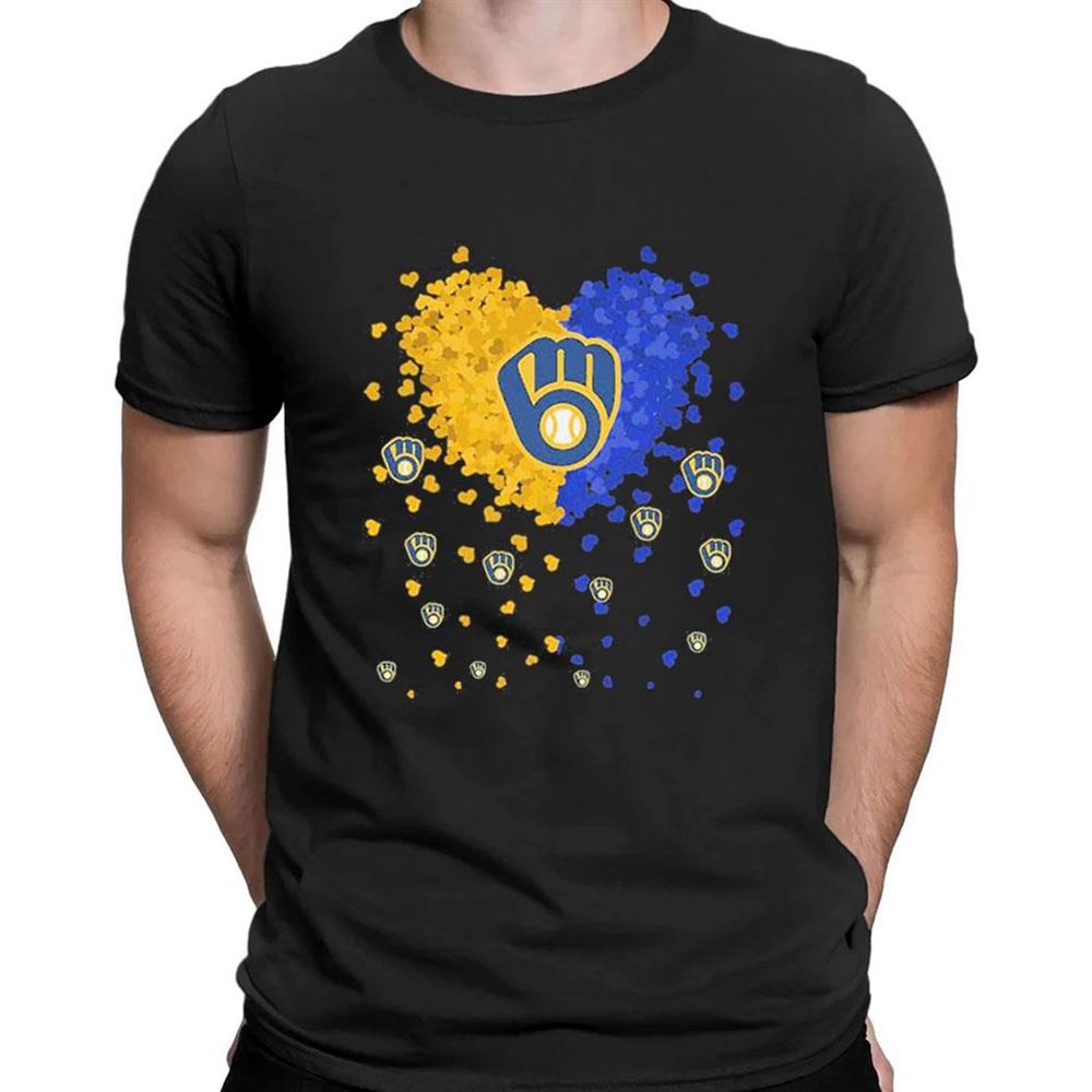 Hearts Love Milwaukee Brewers 2023 T-shirt