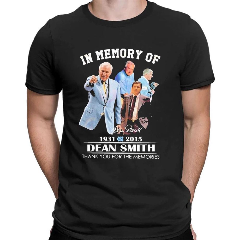 In Memory Of 1931 – 2015 Dean Smith Thank You For The Memories Signature T-shirt