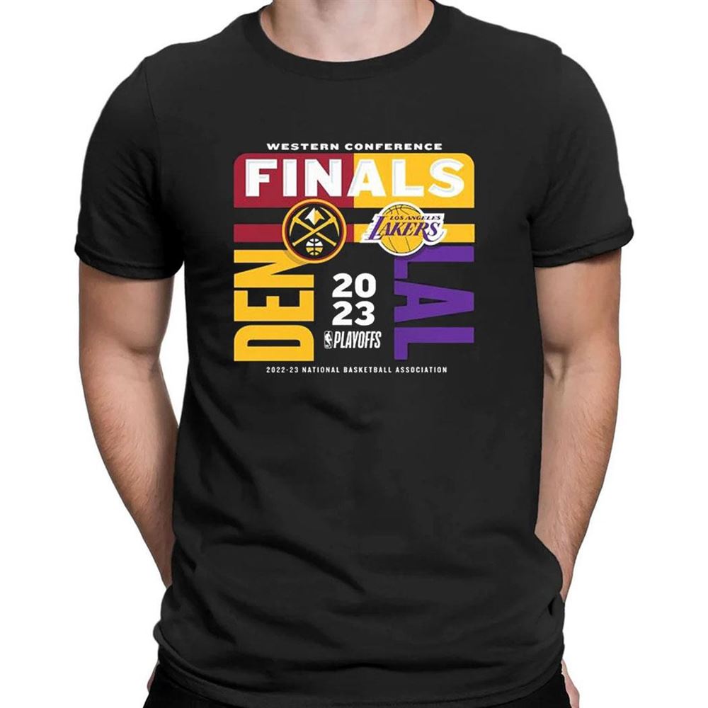 Nba 2023 Western Conference Finals Match Up Denver Nuggets Vs Los Angeles Lakers T-shirt