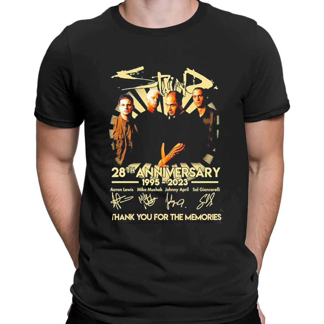 Pretty Staind 28th Anniversary 1995 2023 Thank You For The Memories T-shirt