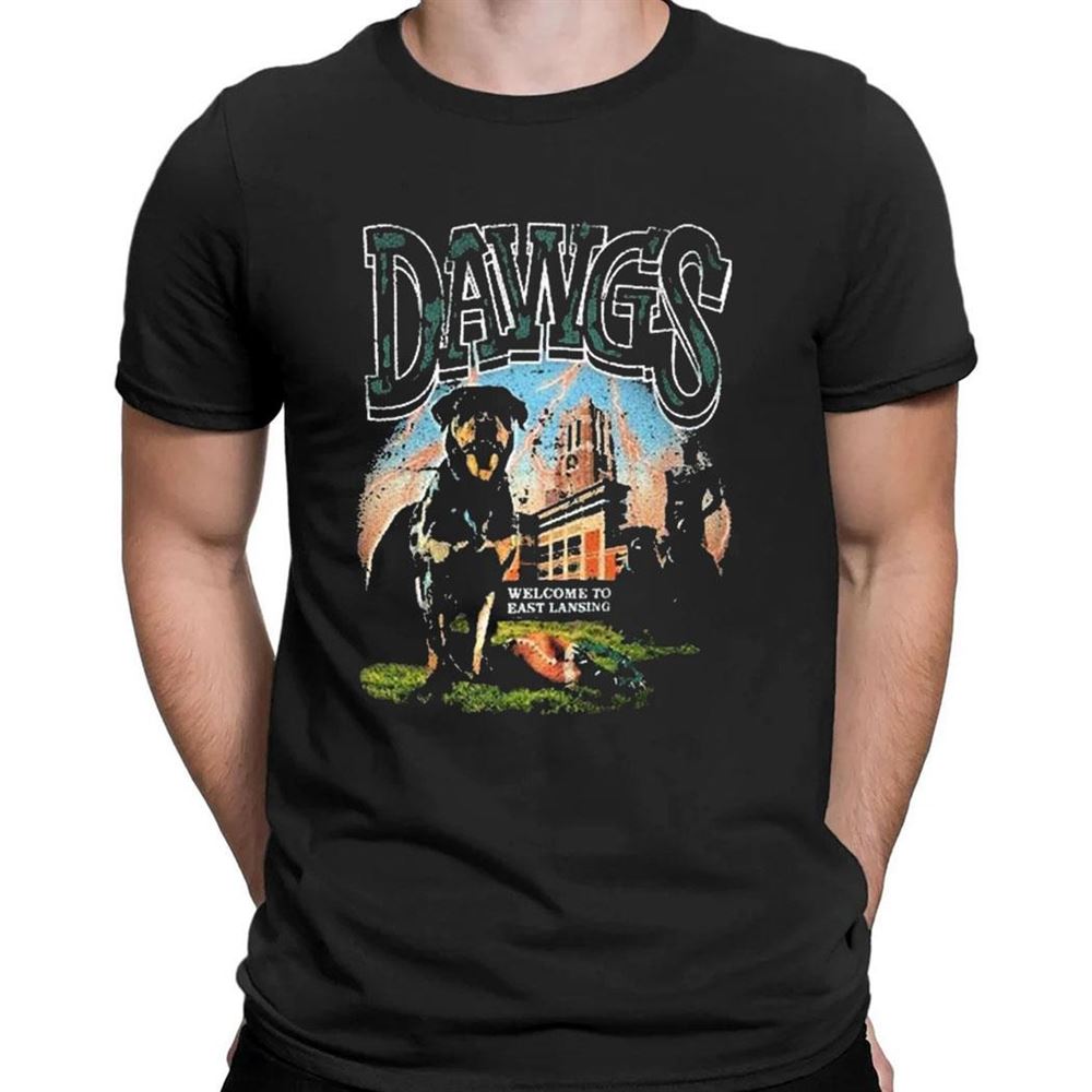 Spartan Dawgs Vintage Welcome To East Lansing T-shirt Spartan Dawgs Vintage Welcome To East Lansing T-shirt