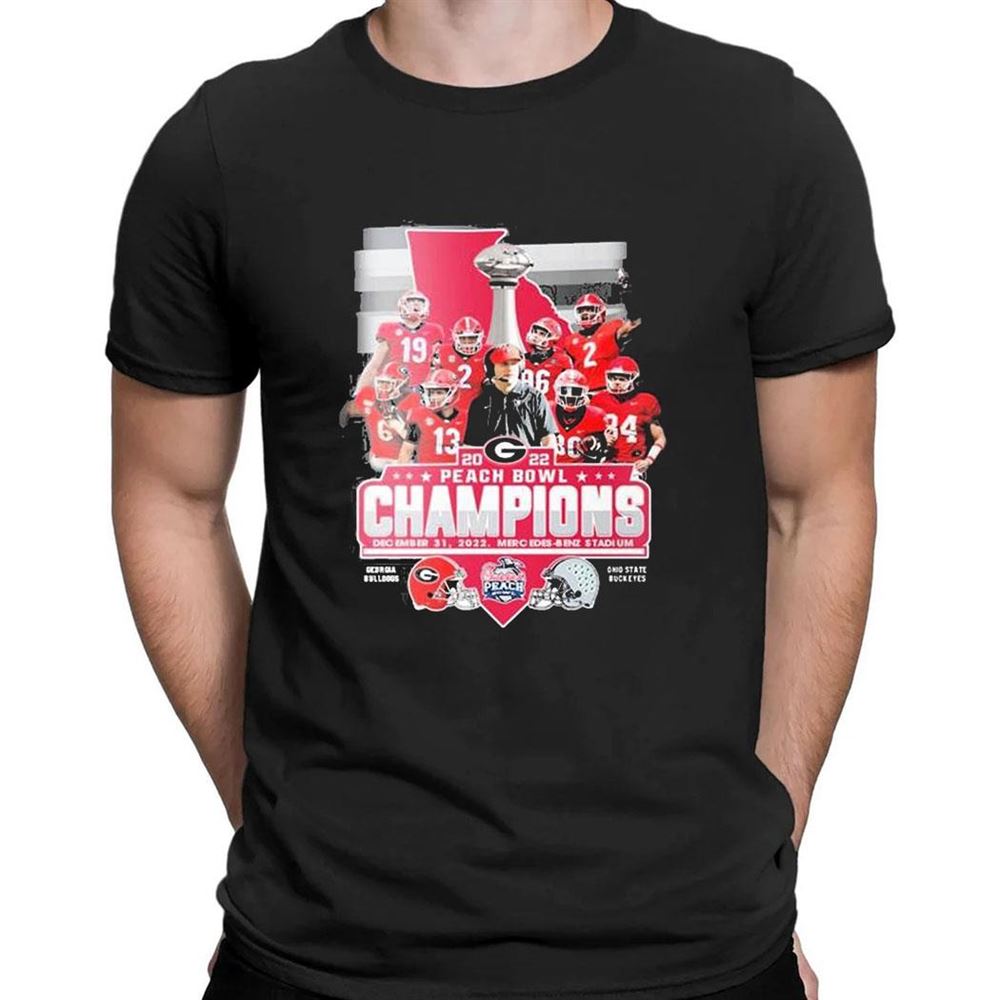 State Georgia Bulldogs 2022 Peach Bowl Champions T-shirt