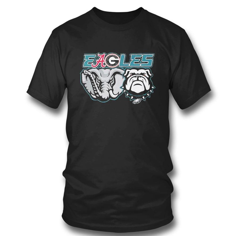 Elephant Dawgs Eagles Philadelphia Eagles Georgia Bulldogs And Alabama Crimson Tide T-shirt