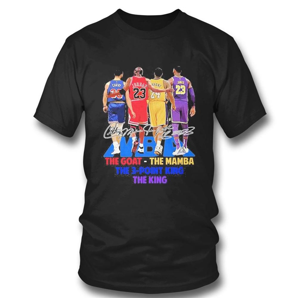 Nba Players The Goat The Mamba The 3 Point King And The King Signatures T-shirt