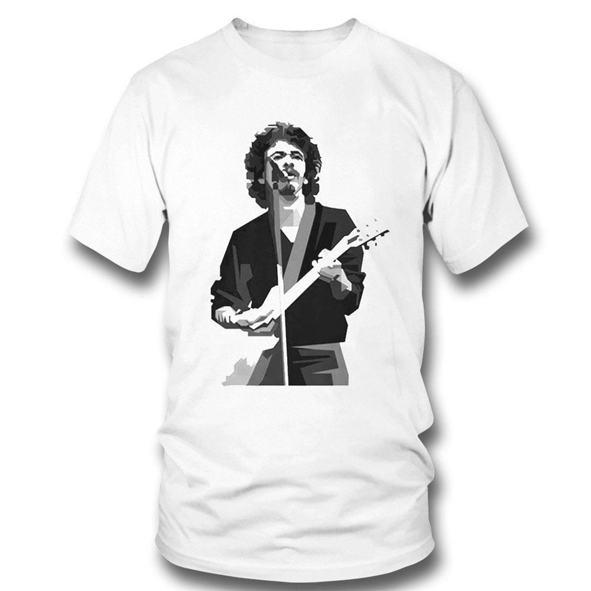 Young Carlos Santana Black White Shirt