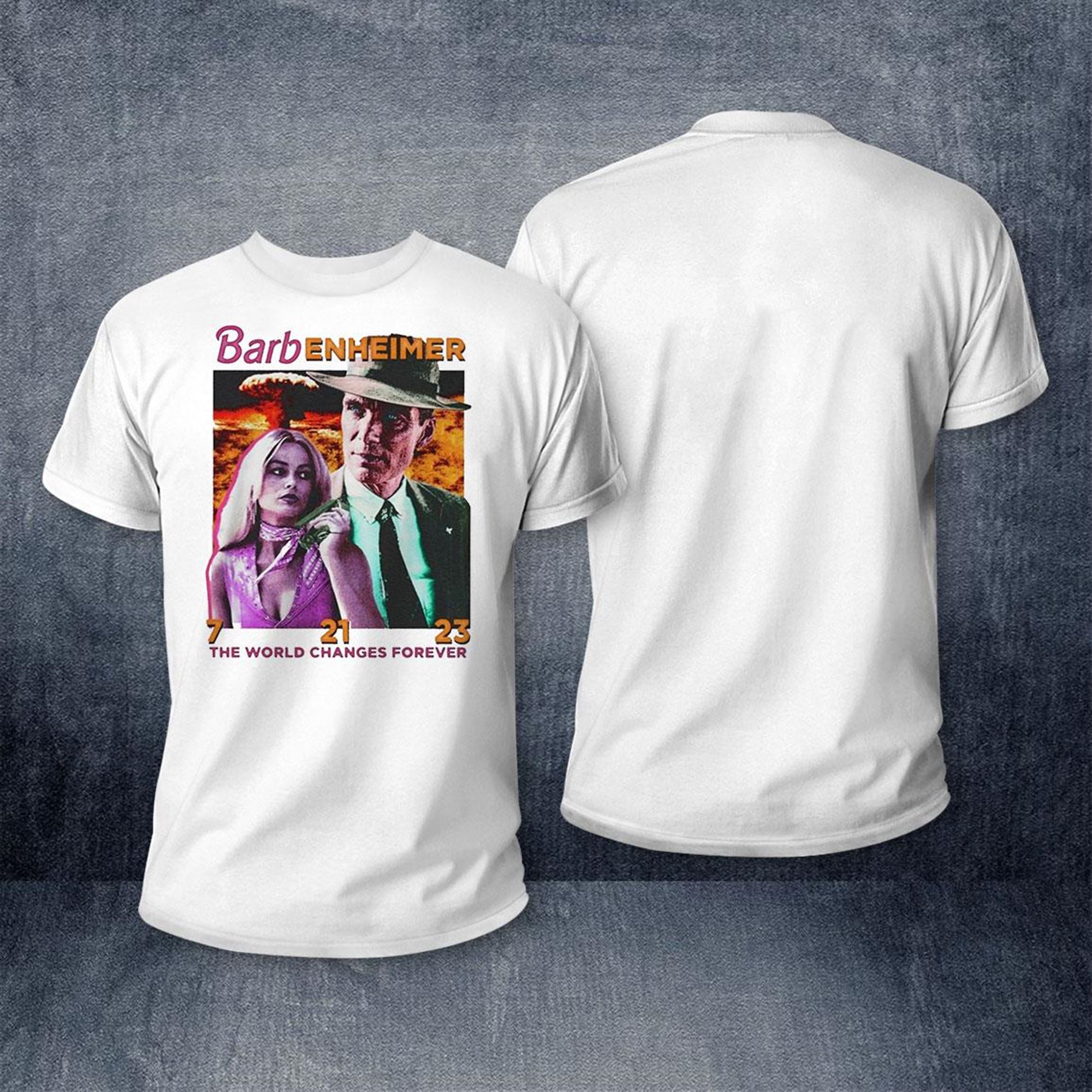 Barbenheimer 7 21 23 The World Changes Forever T-shirt