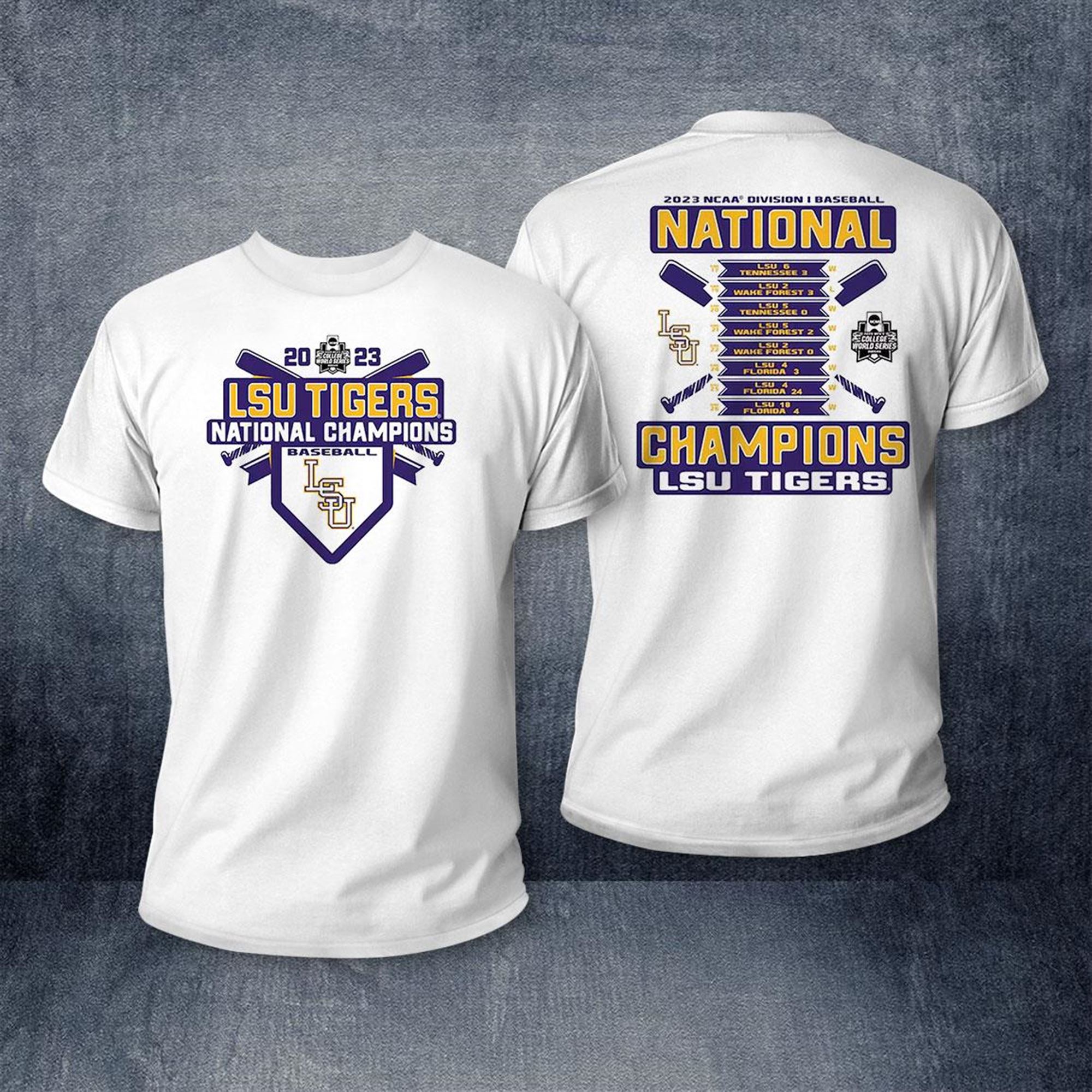 Lsu Tigers 2023 Ncaa Men’s Baseball College World Series Champions Schedule T-shirt Lsu Tigers 2023 Ncaa Men’s Baseball College World Series Champions Schedule T-shirt