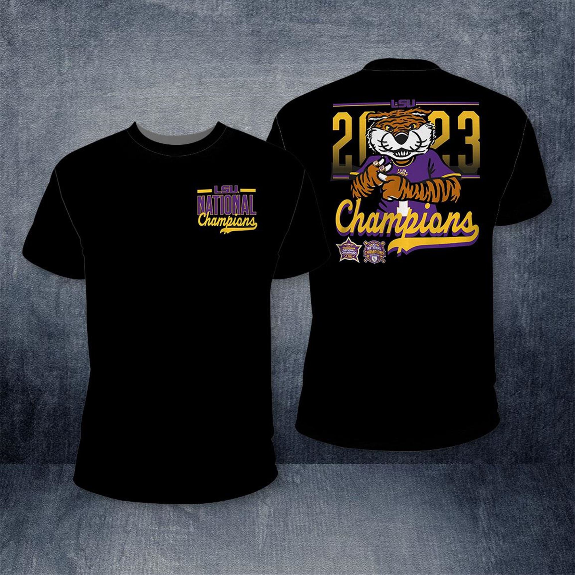 Lsu Tigers Baseball And Womens Basketball 2023 Dual National Champions Ring Me Shirt