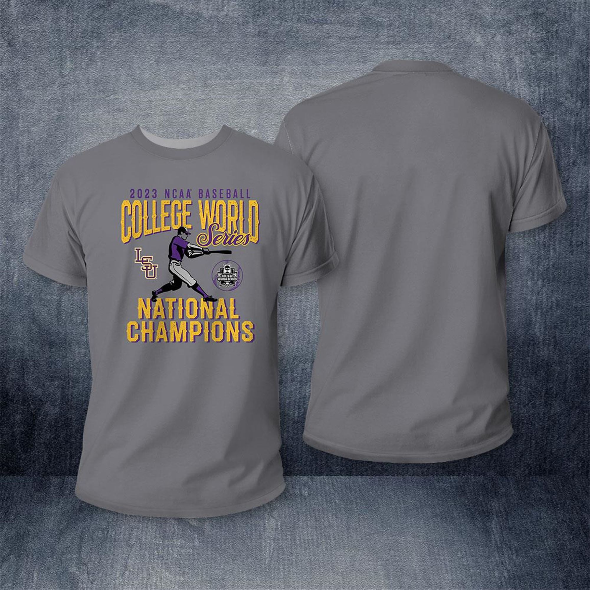 Lsu Tigers Fanatics Branded 2023 Ncaa Baseball College World Series Champions Retro Shirt