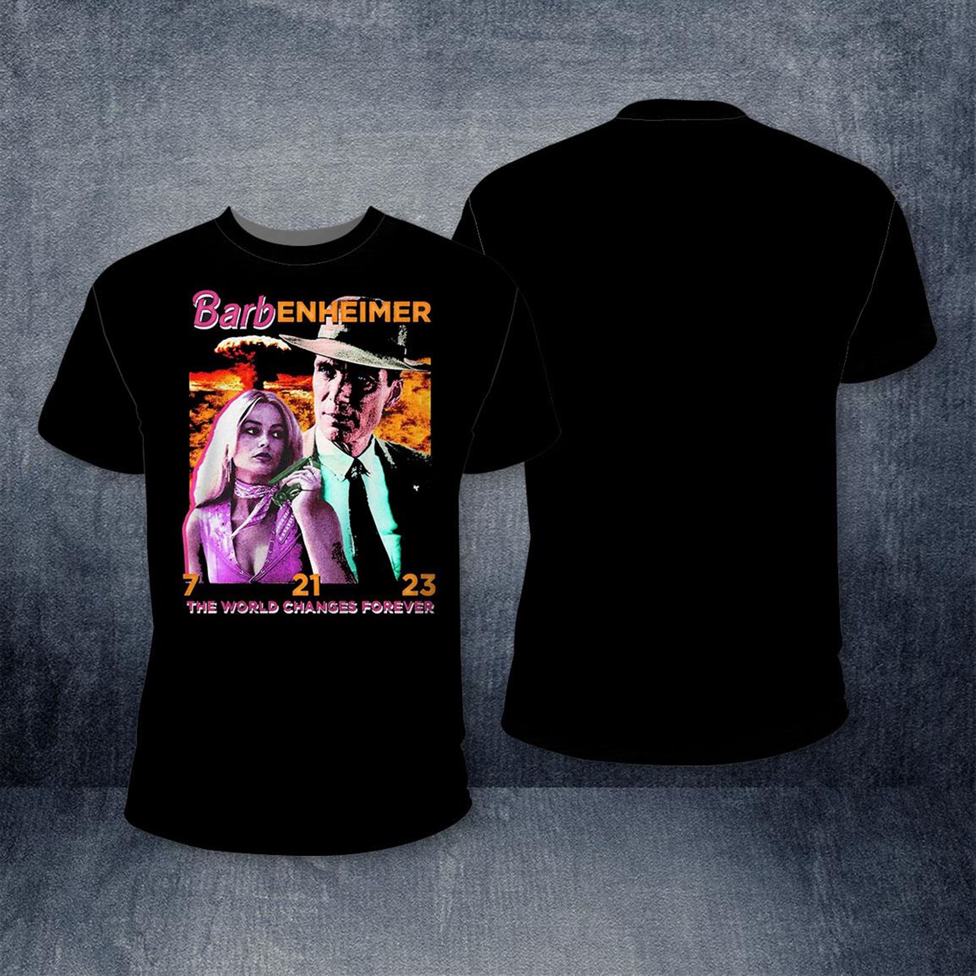 Official Barbenheimer The World Changes Forever T-shirt