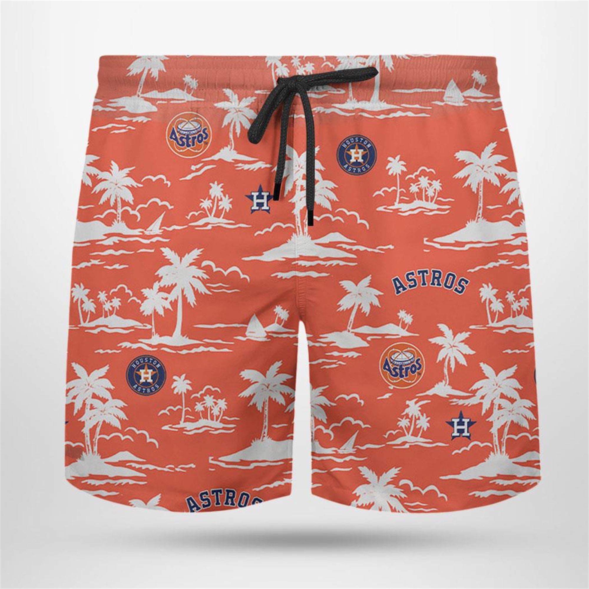 Houston Astros Palm Tree Hawaiian Shirt Beach Shorts