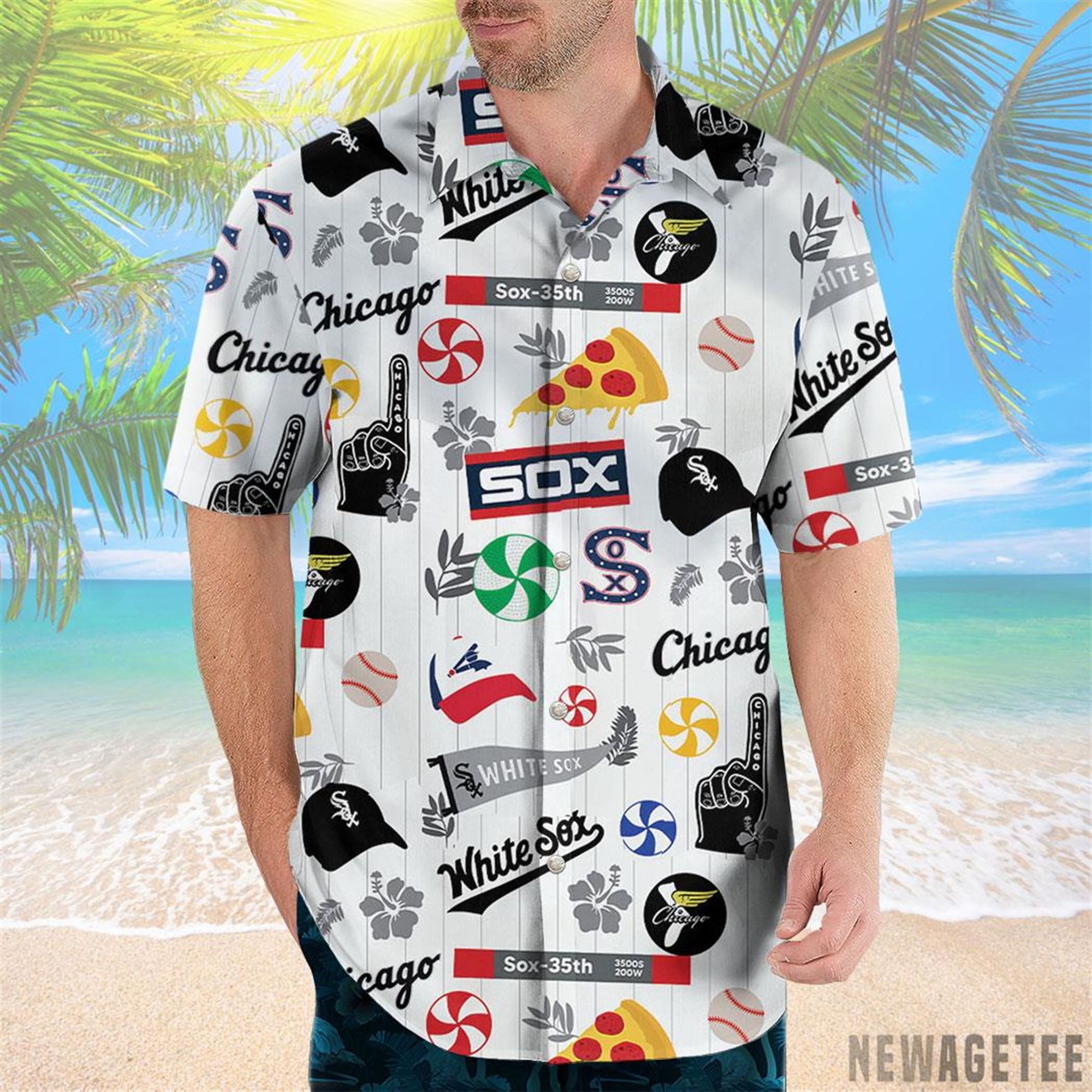 White Sox Chicago Hawaiian Shirt Beach Shorts