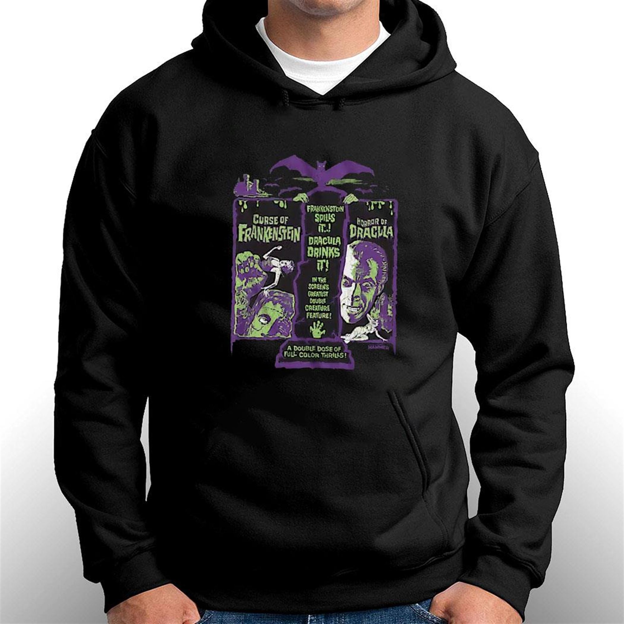 Greatest Double Creature Feature Hammer Films T-shirt