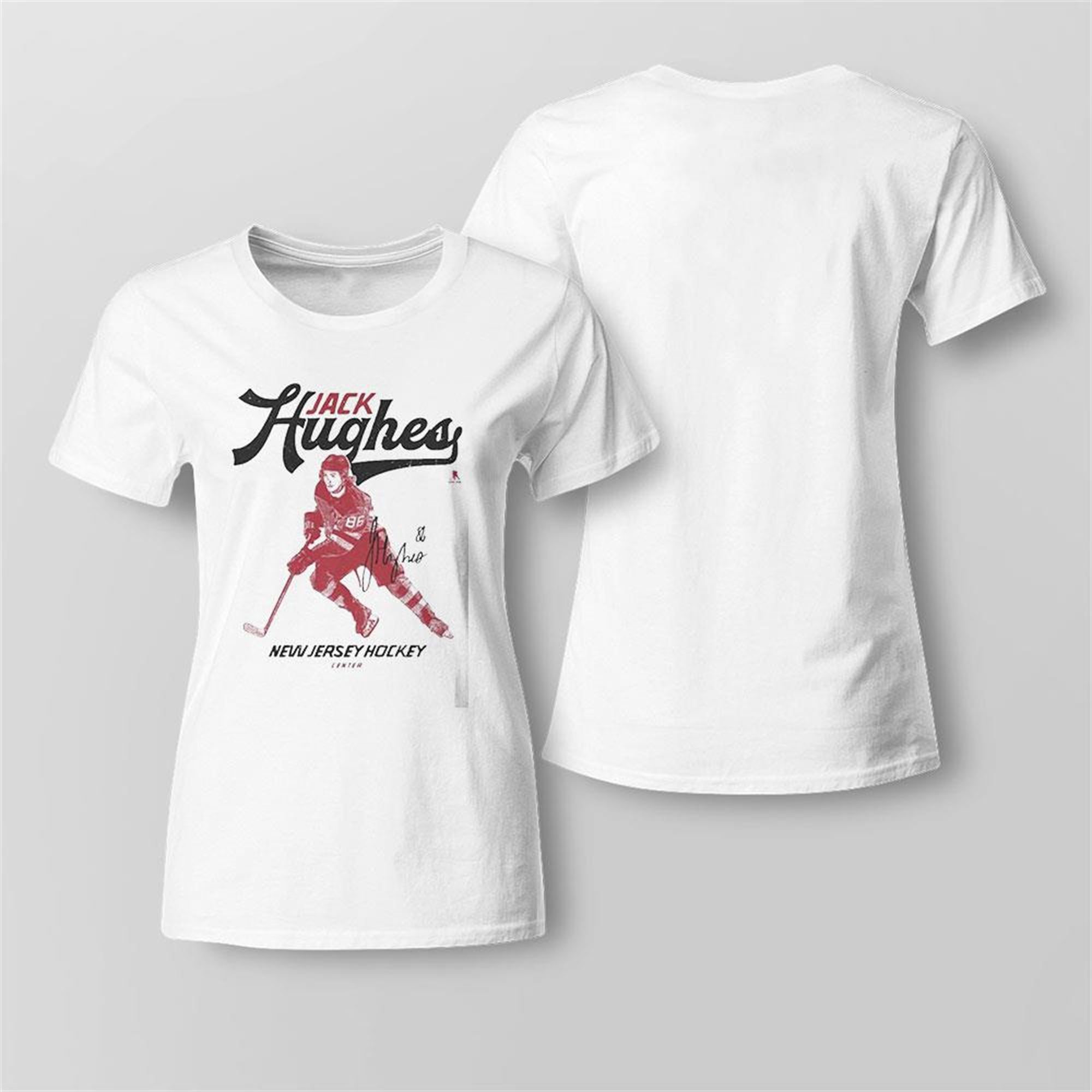 Jack Hughes New Jersey Hockey Center Signature Shirt