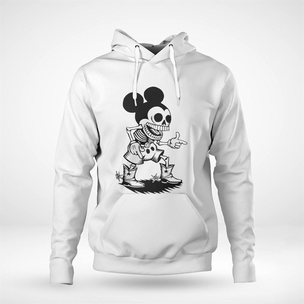 Mickey Mouse Skeleton Cowboy Shirt Hoodie