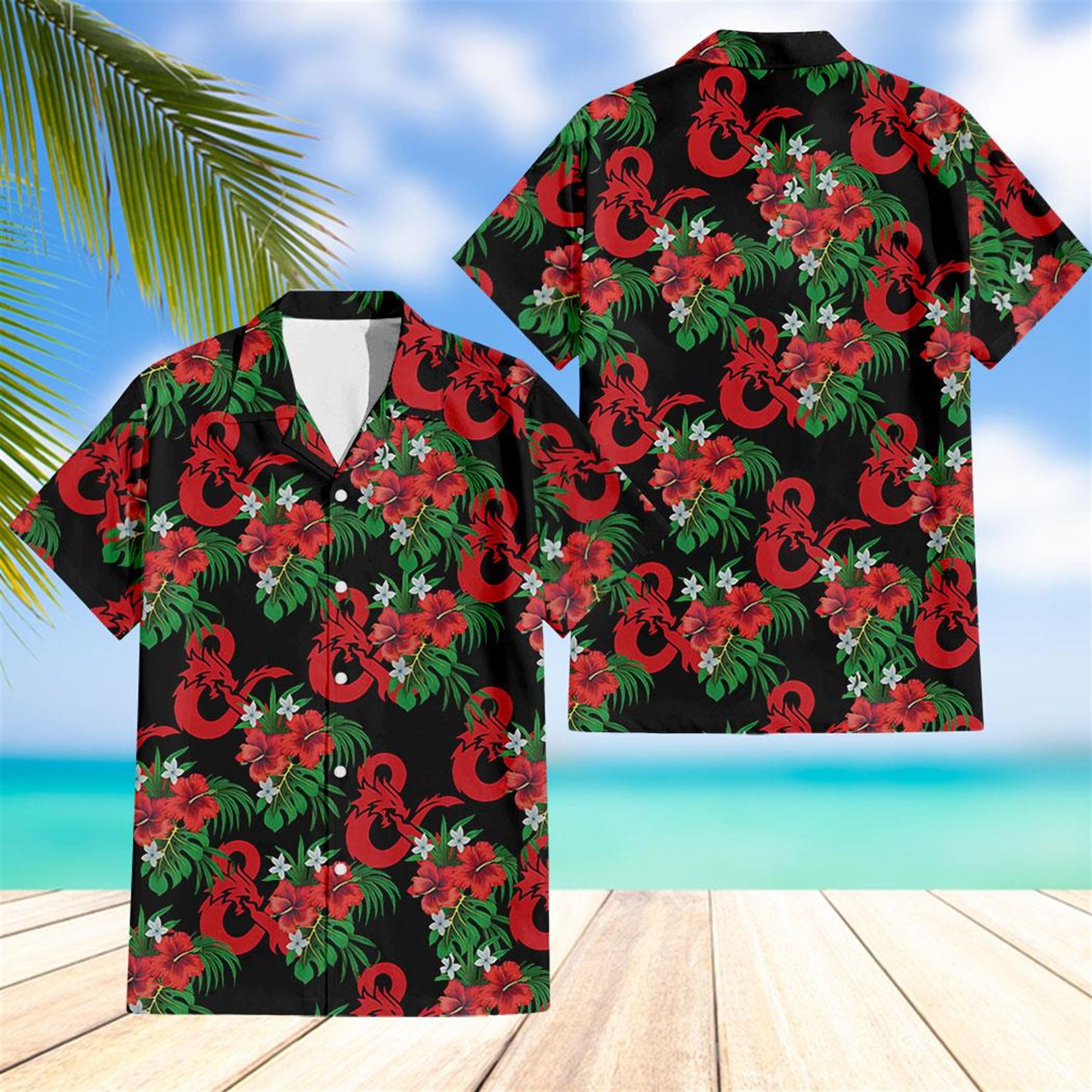 The Dungeons And Dragons Hawaiian Shirt Beach Shorts The Dungeons And Dragons Hawaiian Shirt Beach Shorts