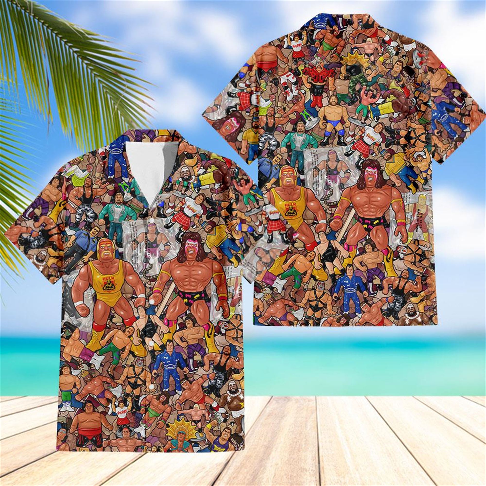 Wrestling Wwe Wrestlers Collage Art Hawaiian Shirt Wrestling Wwe Wrestlers Collage Art Hawaiian Shirt